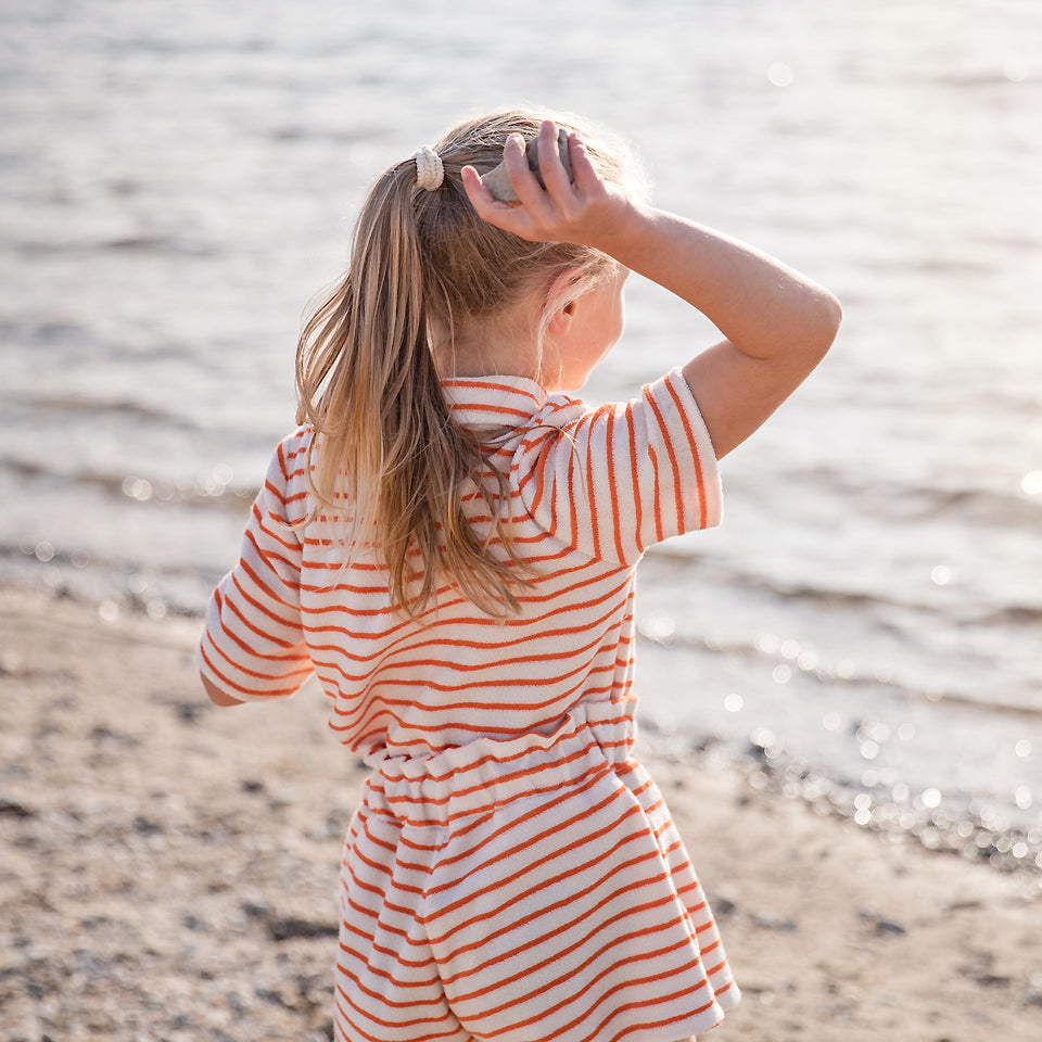 See You At Six - Horizontals in Whisper Beige Sponge Terry Cloth Extra Wide