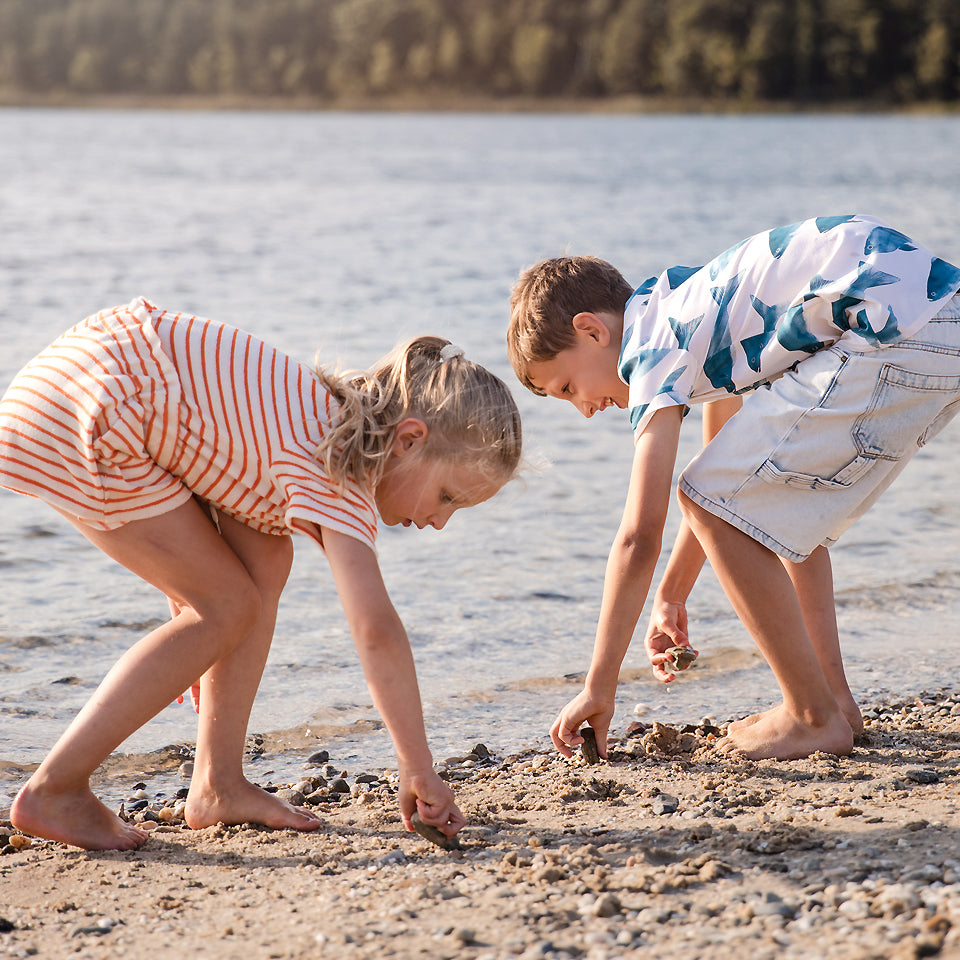 See You At Six - Horizontals in Whisper Beige Sponge Terry Cloth Extra Wide