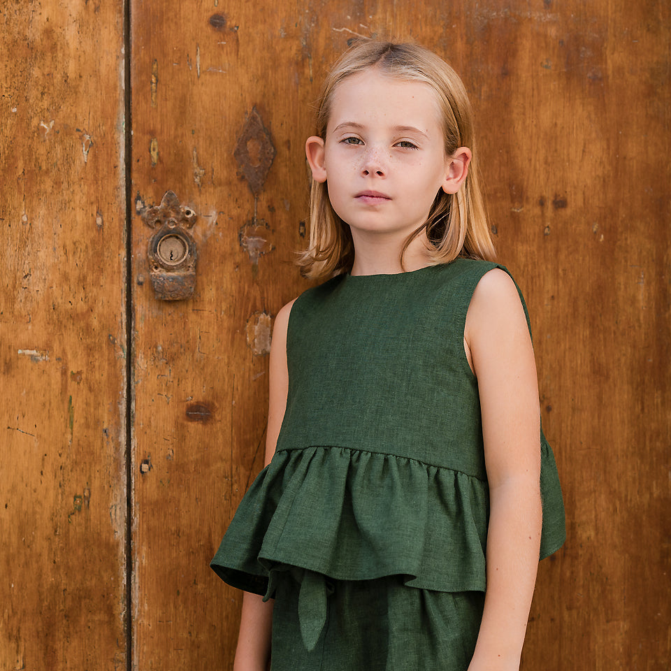See You At Six - Greener Pastures Linen Viscose Fabric
