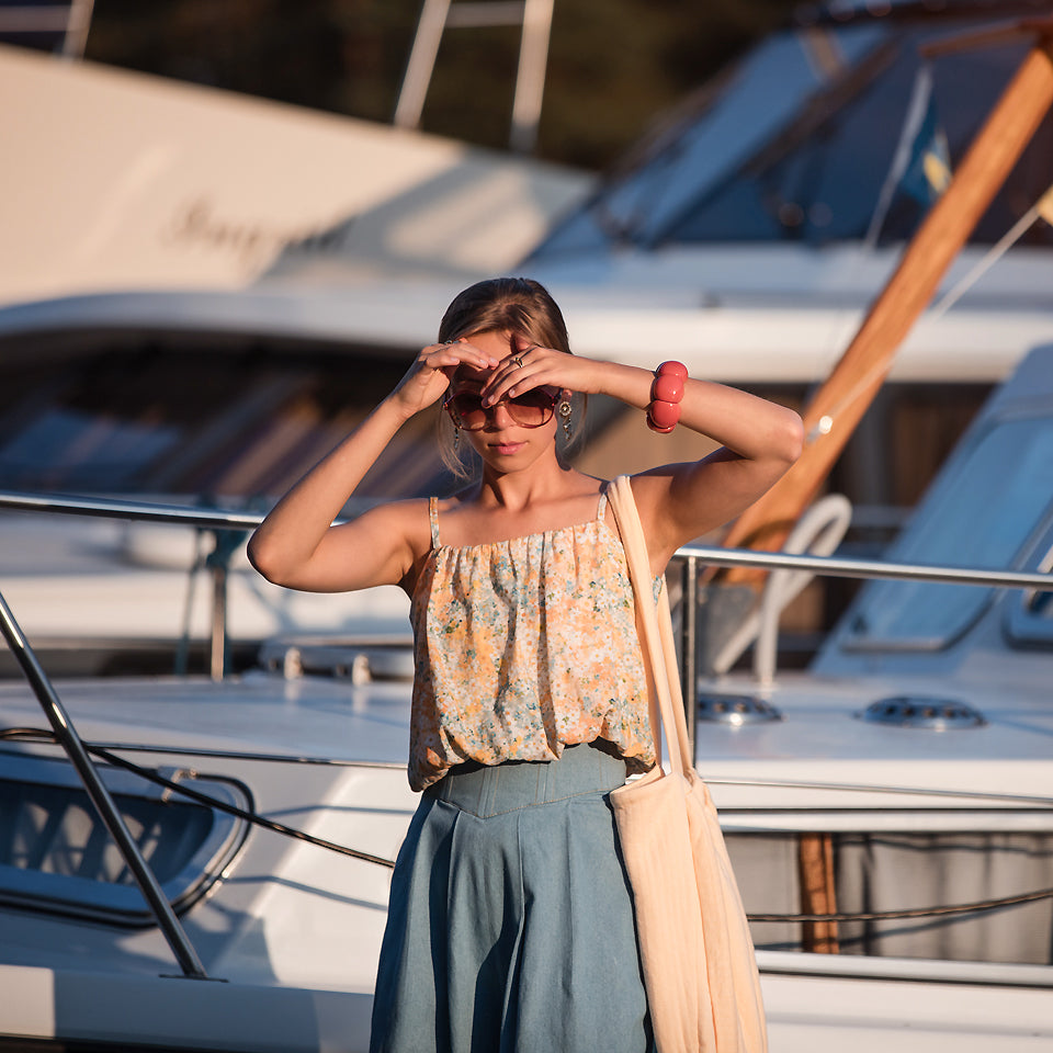 See You At Six - Lots of Flowers Cotton Double Gauze