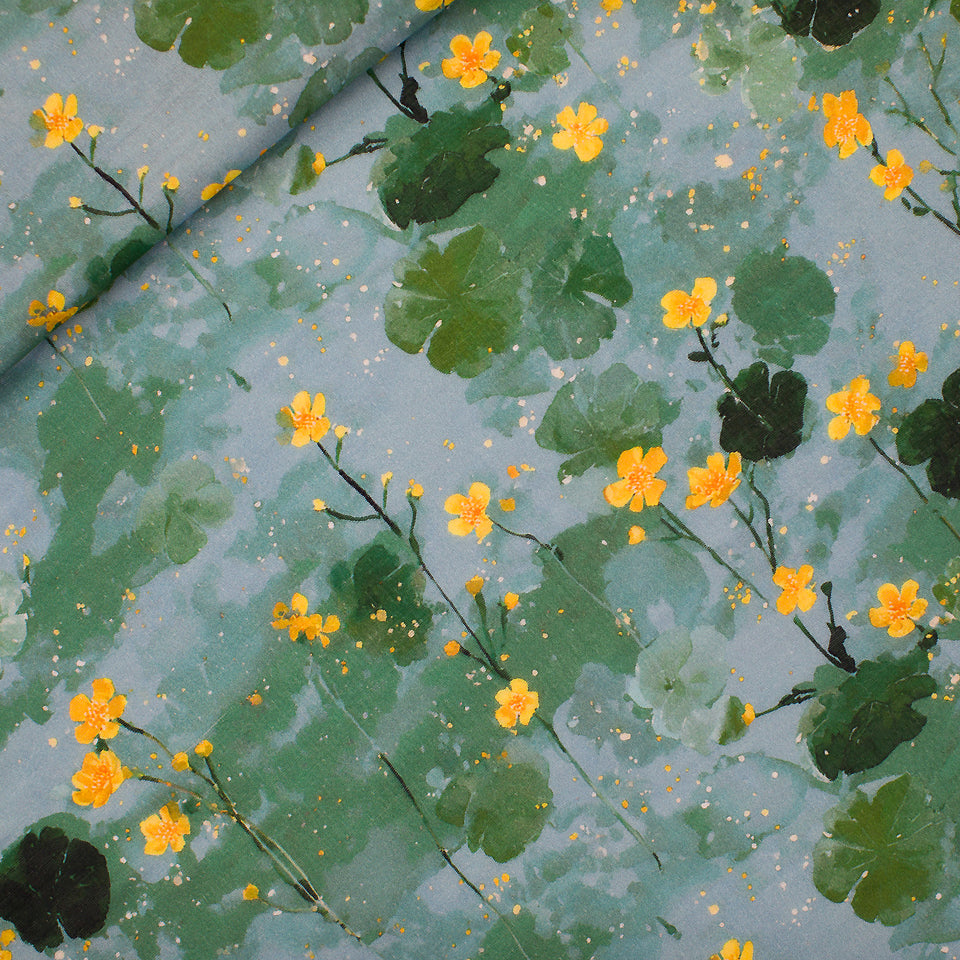 See You At Six - Marsh Marigolds Cotton Double Gauze