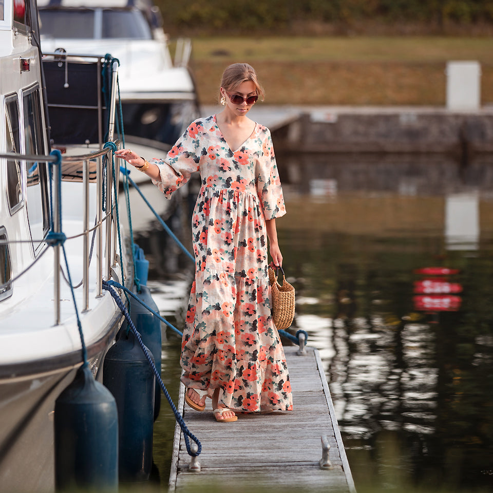 See You At Six - Misty Rose Linen Viscose Fabric