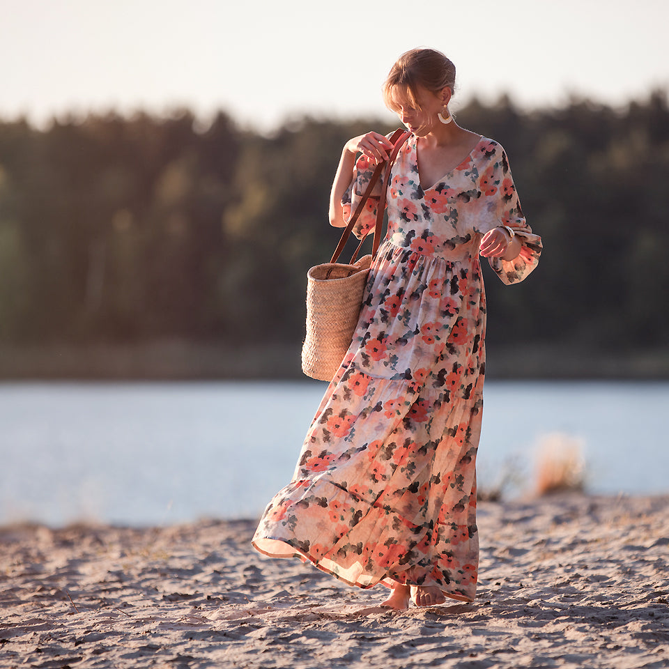 See You At Six - Misty Rose Linen Viscose Fabric