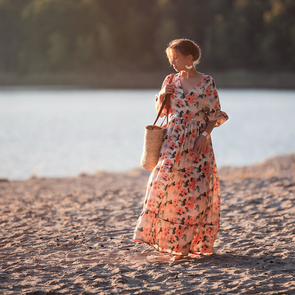 See You At Six - Misty Rose Linen Viscose Fabric