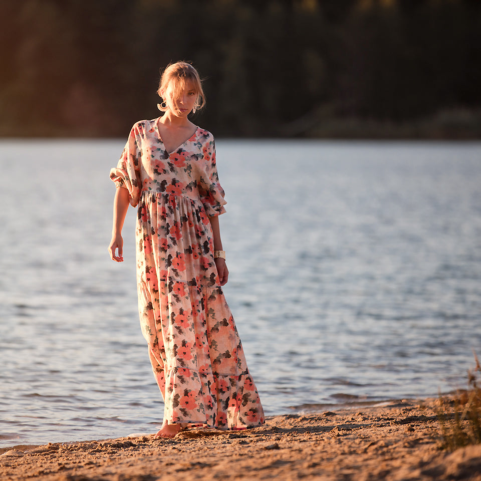 See You At Six - Misty Rose Linen Viscose Fabric