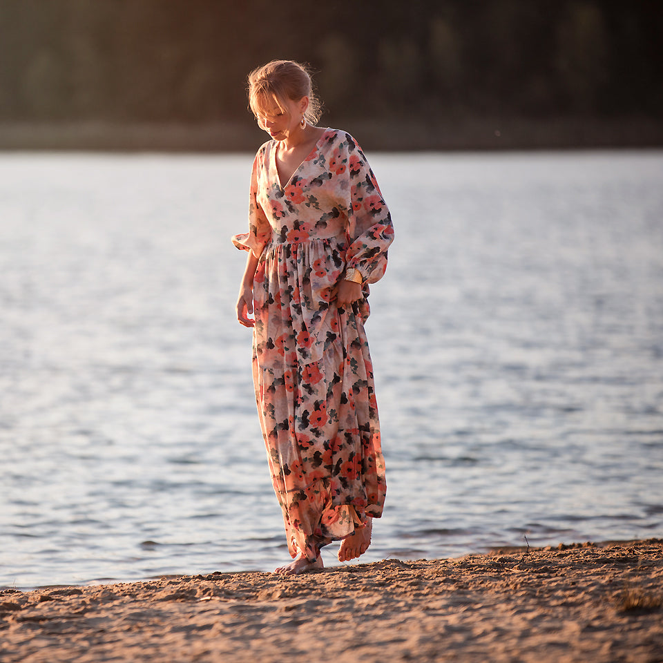 See You At Six - Misty Rose Linen Viscose Fabric