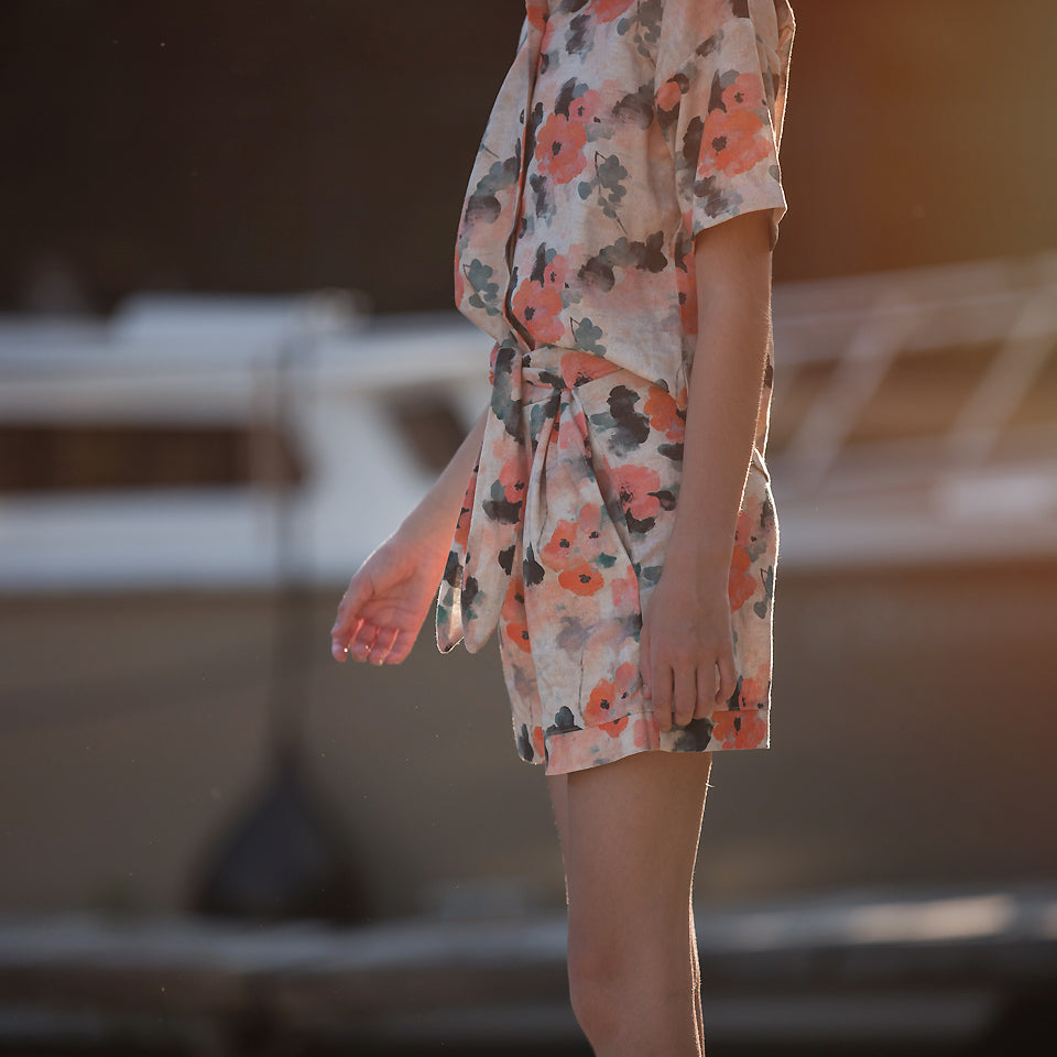 See You At Six - Misty Rose Linen Viscose Fabric