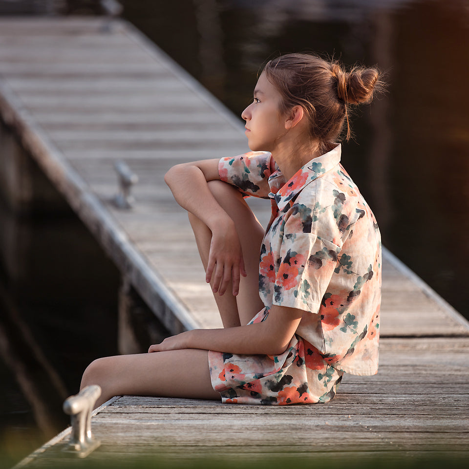 See You At Six - Misty Rose Linen Viscose Fabric