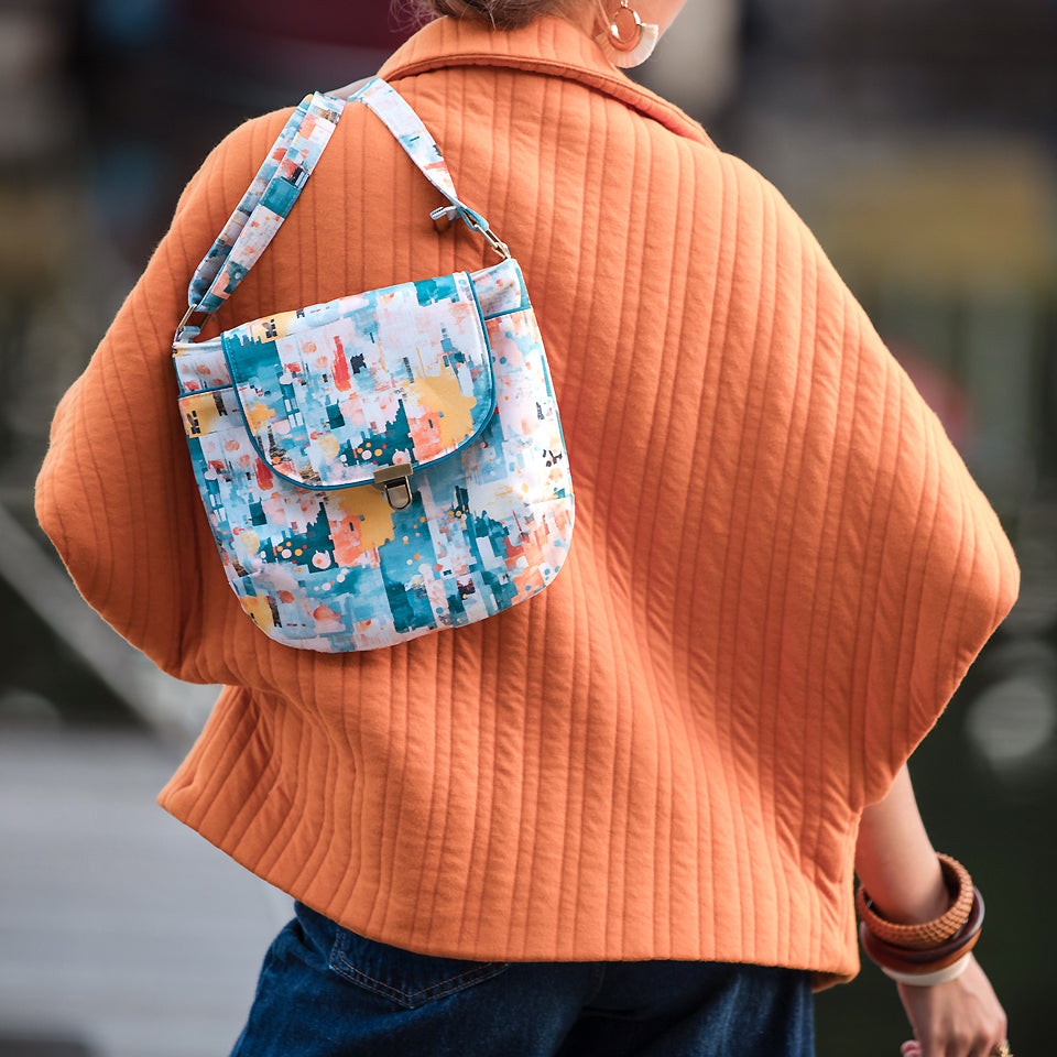 See You At Six - Autumn Maple Orange Quilted Knit Extra Wide