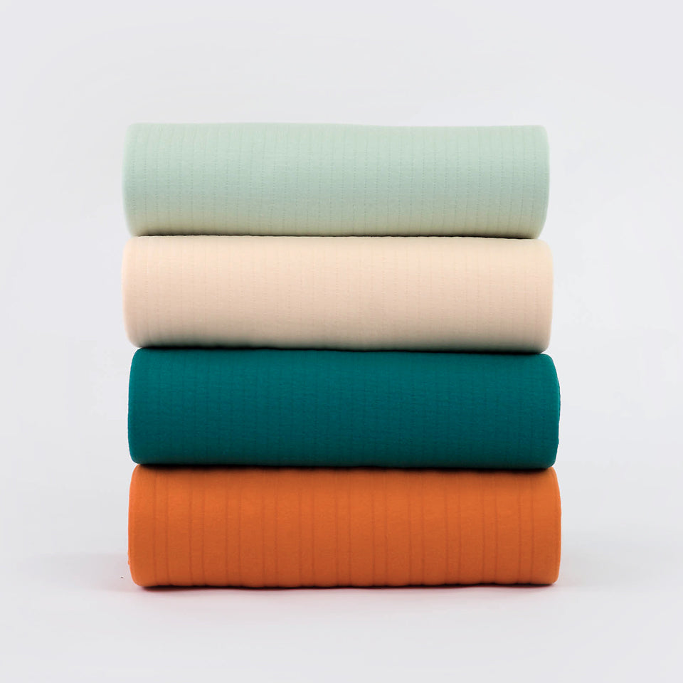 See You At Six - Autumn Maple Orange Quilted Knit Extra Wide