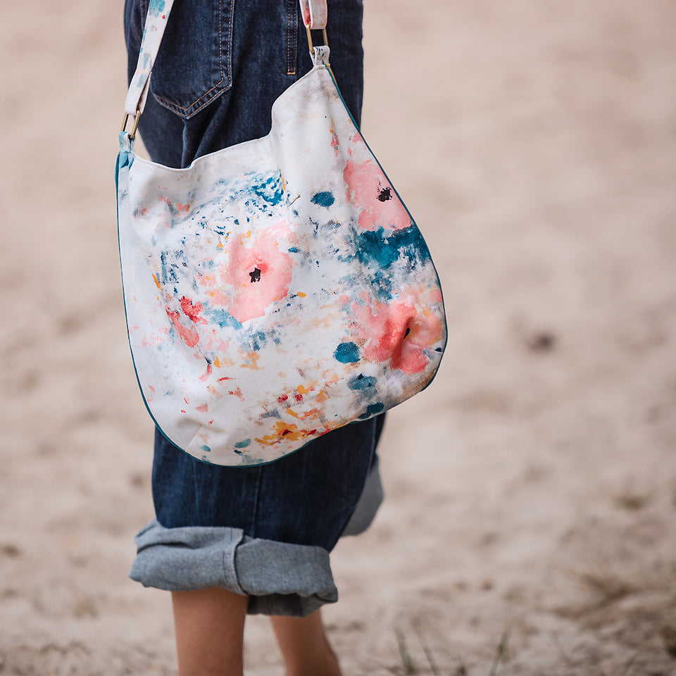 See You At Six - Roses on Canvas Cotton Canvas Gabardine Twill