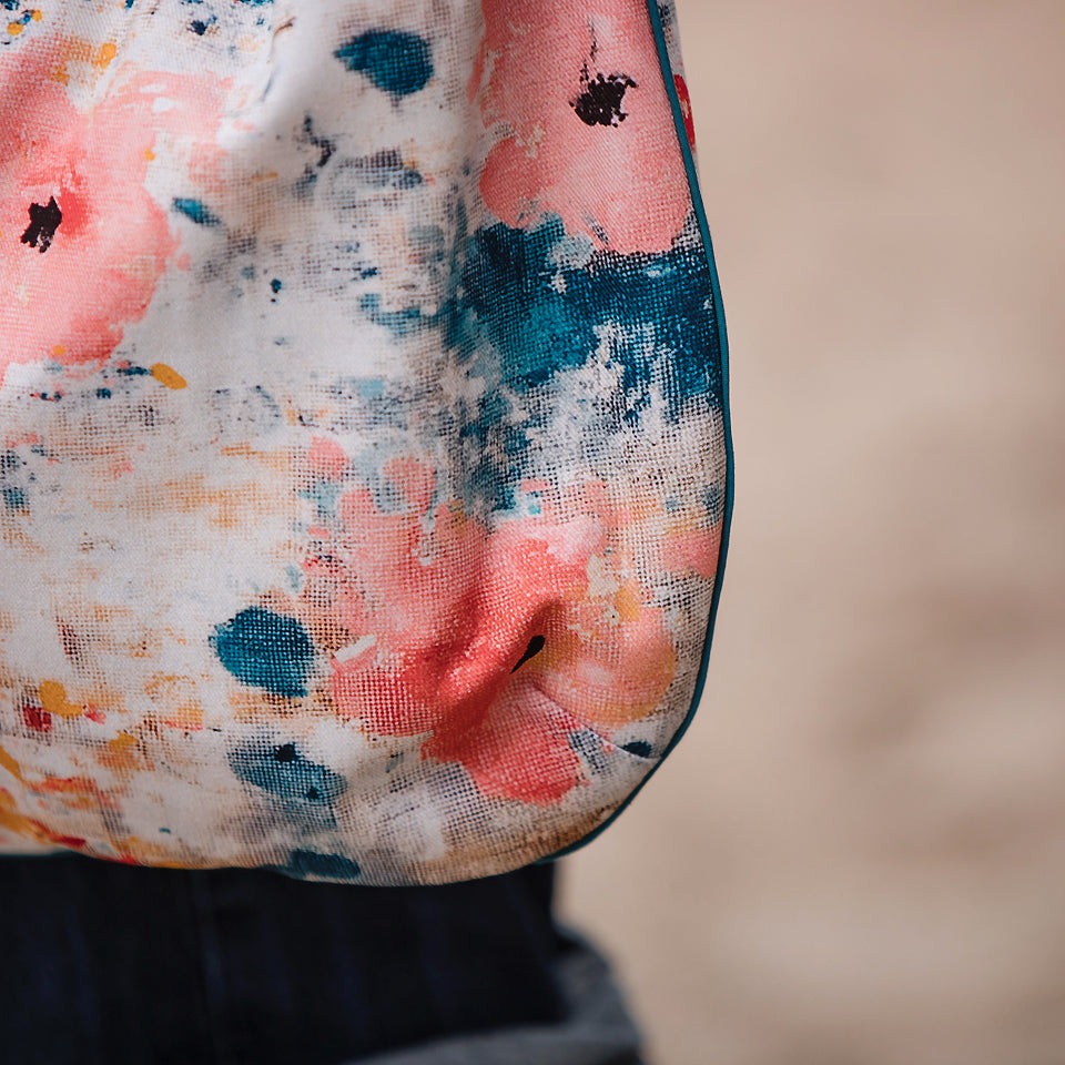 See You At Six - Roses on Canvas Cotton Canvas Gabardine Twill