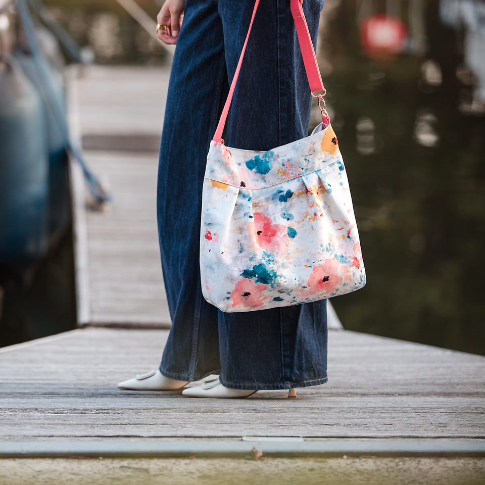 See You At Six - Roses on Canvas Cotton Canvas Gabardine Twill