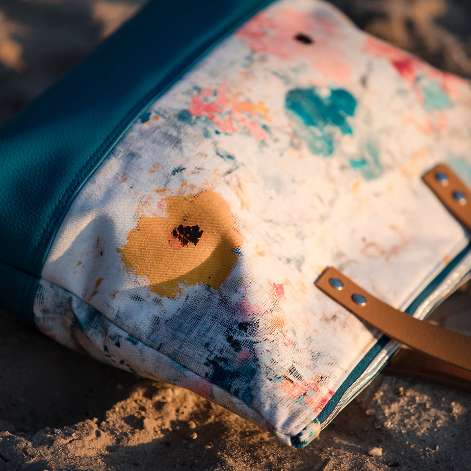 See You At Six - Roses on Canvas Cotton Canvas Gabardine Twill