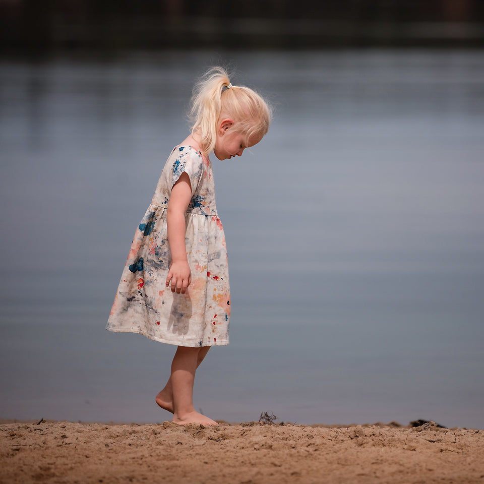 REMNANT 0.36 Metre - See You At Six - Roses on Canvas Linen Viscose Fabric