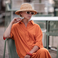See You At Six - Autumn Maple Orange Sponge Terry Cloth Extra Wide