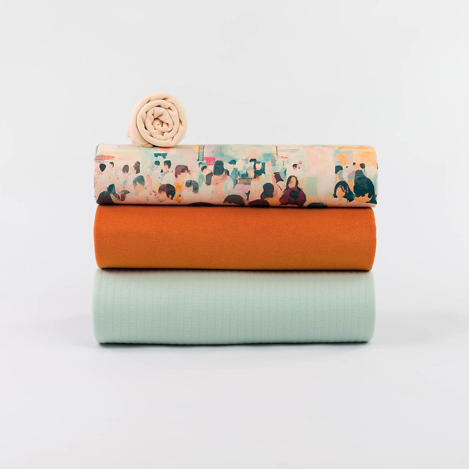 See You At Six - Autumn Maple Orange Sponge Terry Cloth Extra Wide