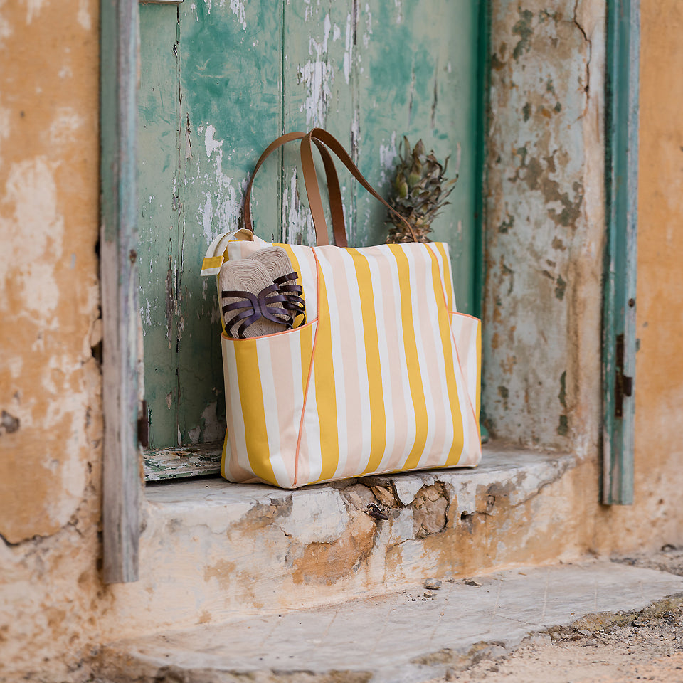 See You At Six - Verticals MW in Papyrus Crème Cotton Canvas Gabardine Twill