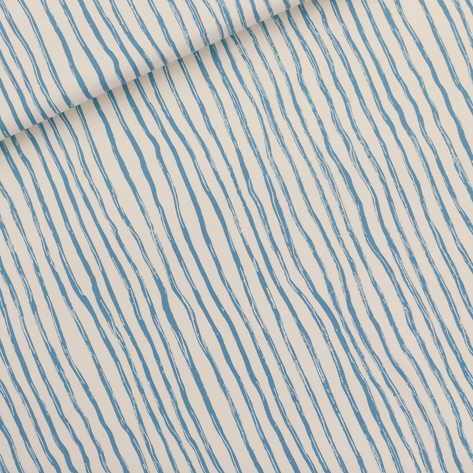 See You At Six - Wiggly Verticals in Papyrus Crème French Terry