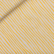 See You At Six - Wiggly Verticals Yellow & Papyrus Crème Soft Cotton Poplin