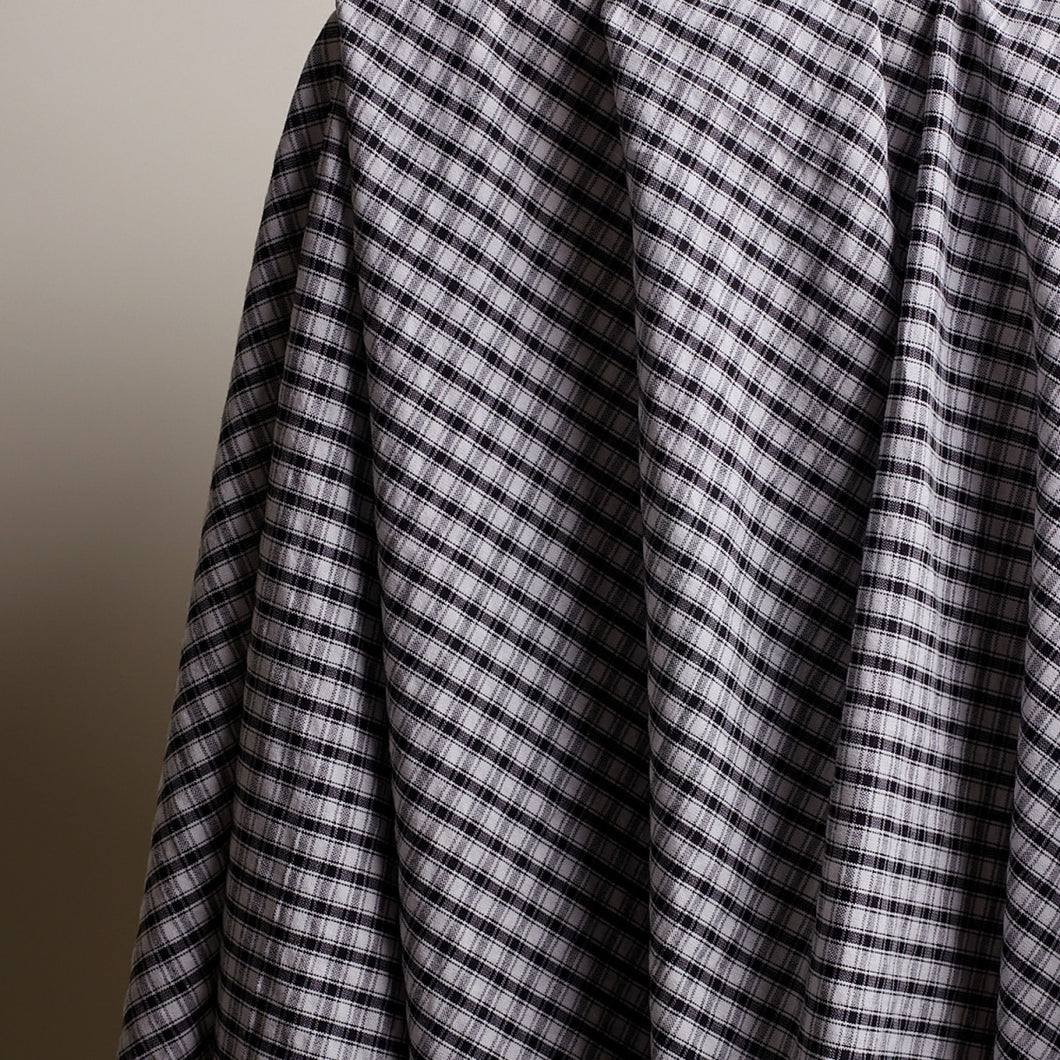 Atelier Brunette - Deep Charcoal Cotton Seersucker Fabric