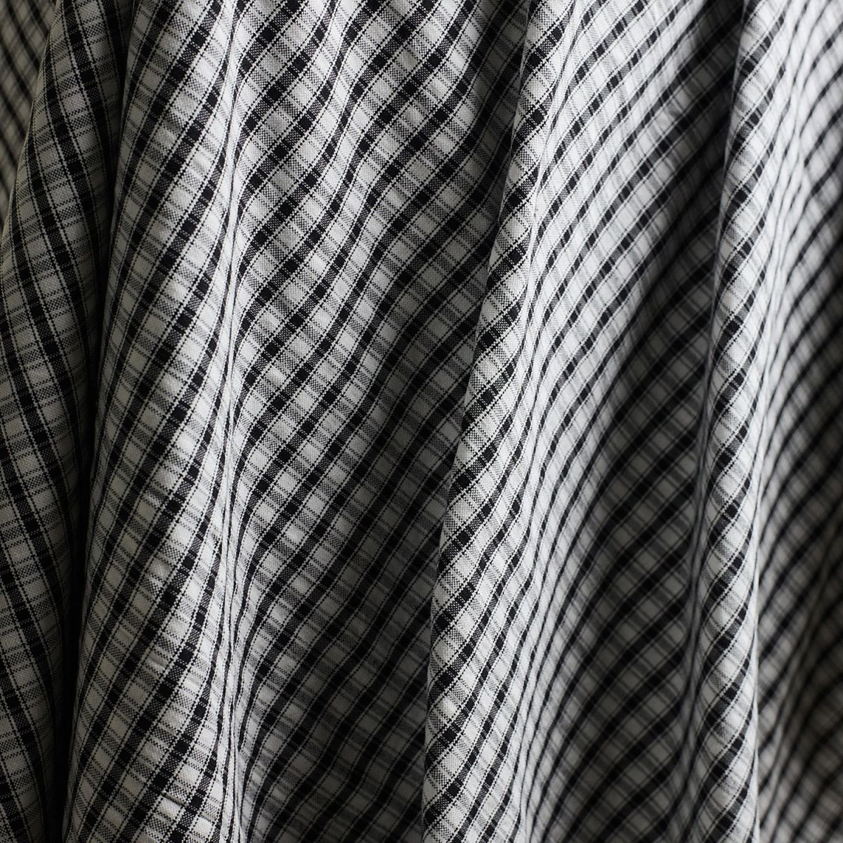 Atelier Brunette - Deep Charcoal Cotton Seersucker Fabric