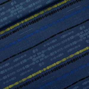See You At Six - Sound Waves in Oceana Blue Soft Cotton Poplin
