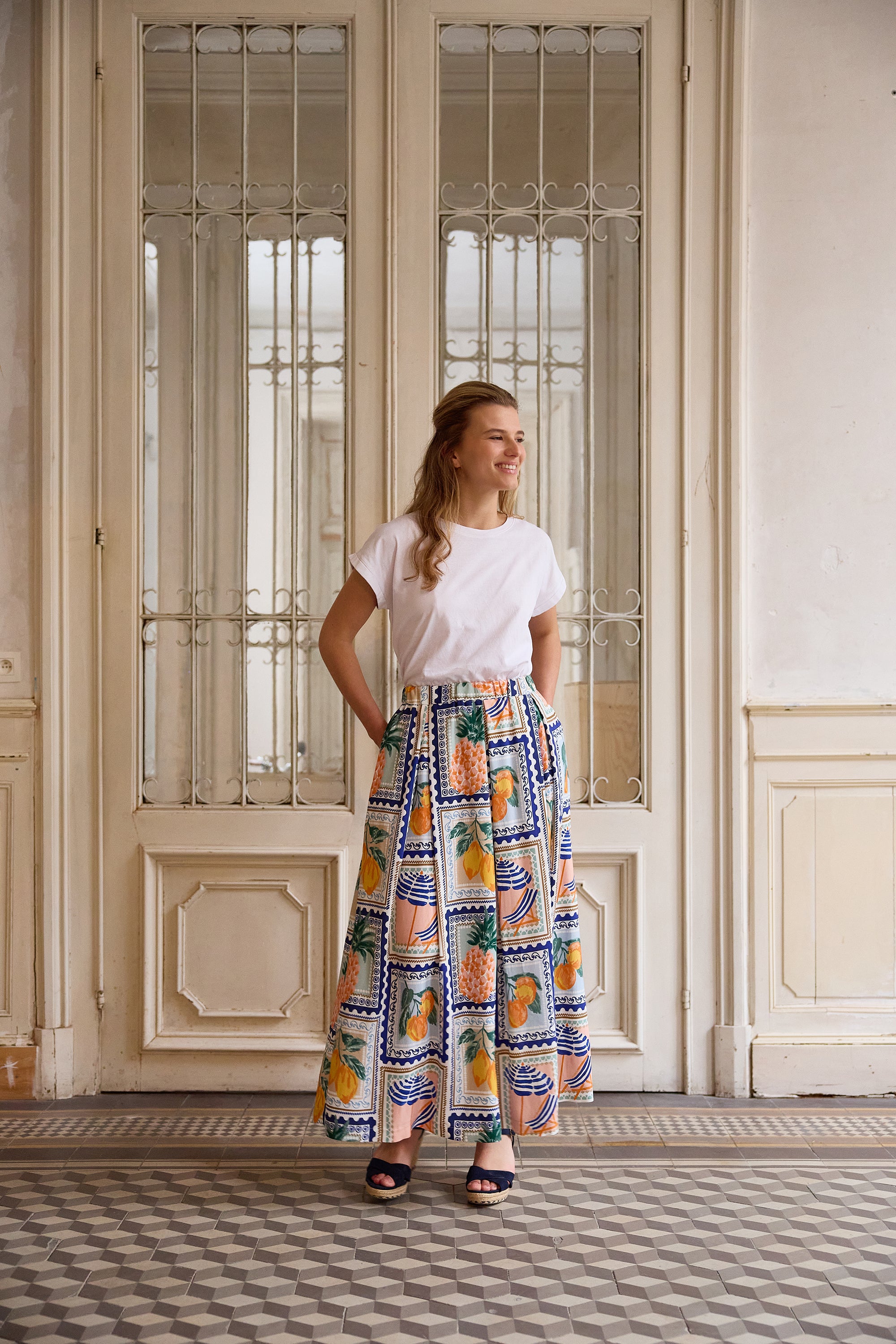 Atelier Jupe - Summer Tiles Viscose Fabric
