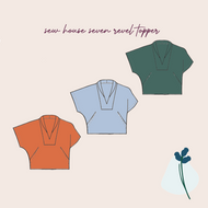 Sewing Kit - Revel Topper in Flow Linen Blend Fabric