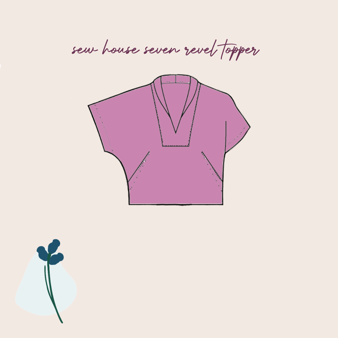 Sewing Kit - Revel Topper in Flow Linen Blend Fabric