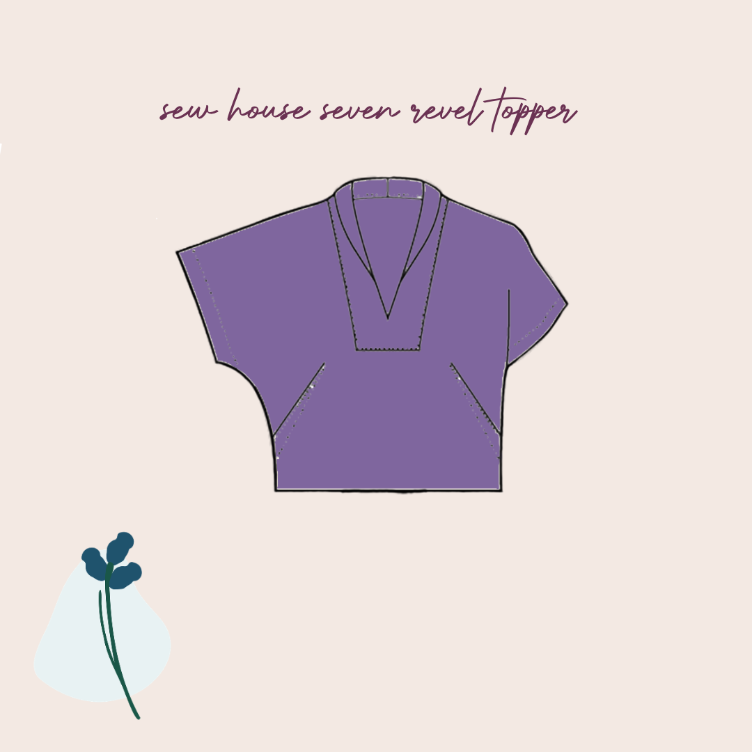 Sewing Kit - Revel Topper in Flow Linen Blend Fabric