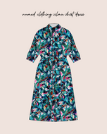 Sewing Kit - Silmu Shirt Dress in Painted Foliage Viscose