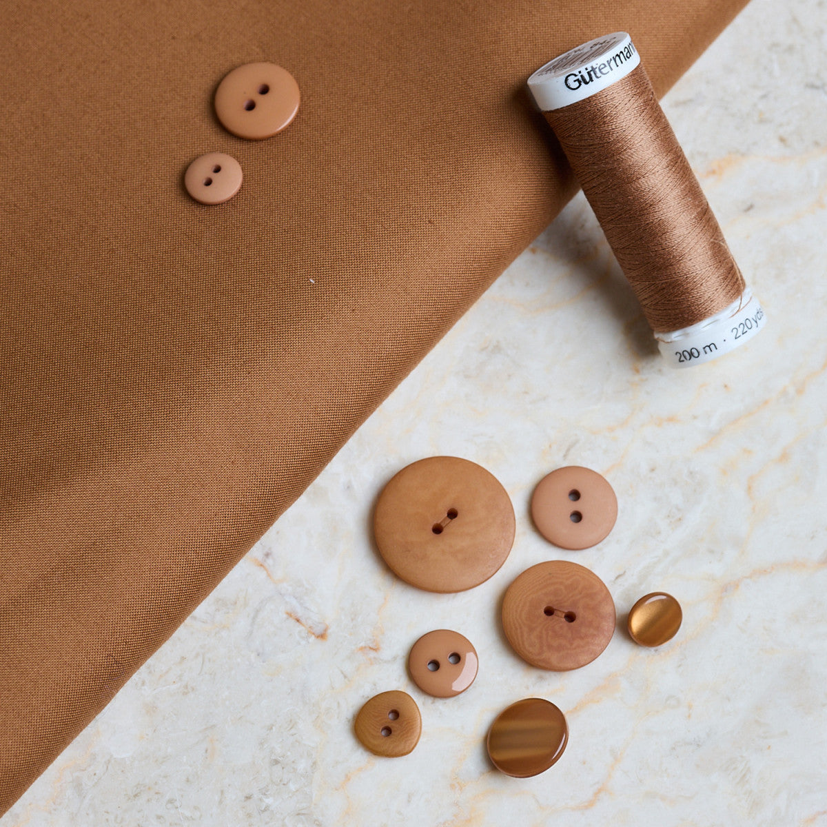 REMNANT 2 Metres - Atelier Brunette - Pecan Pie Water-Repellent Gabardine Fabric