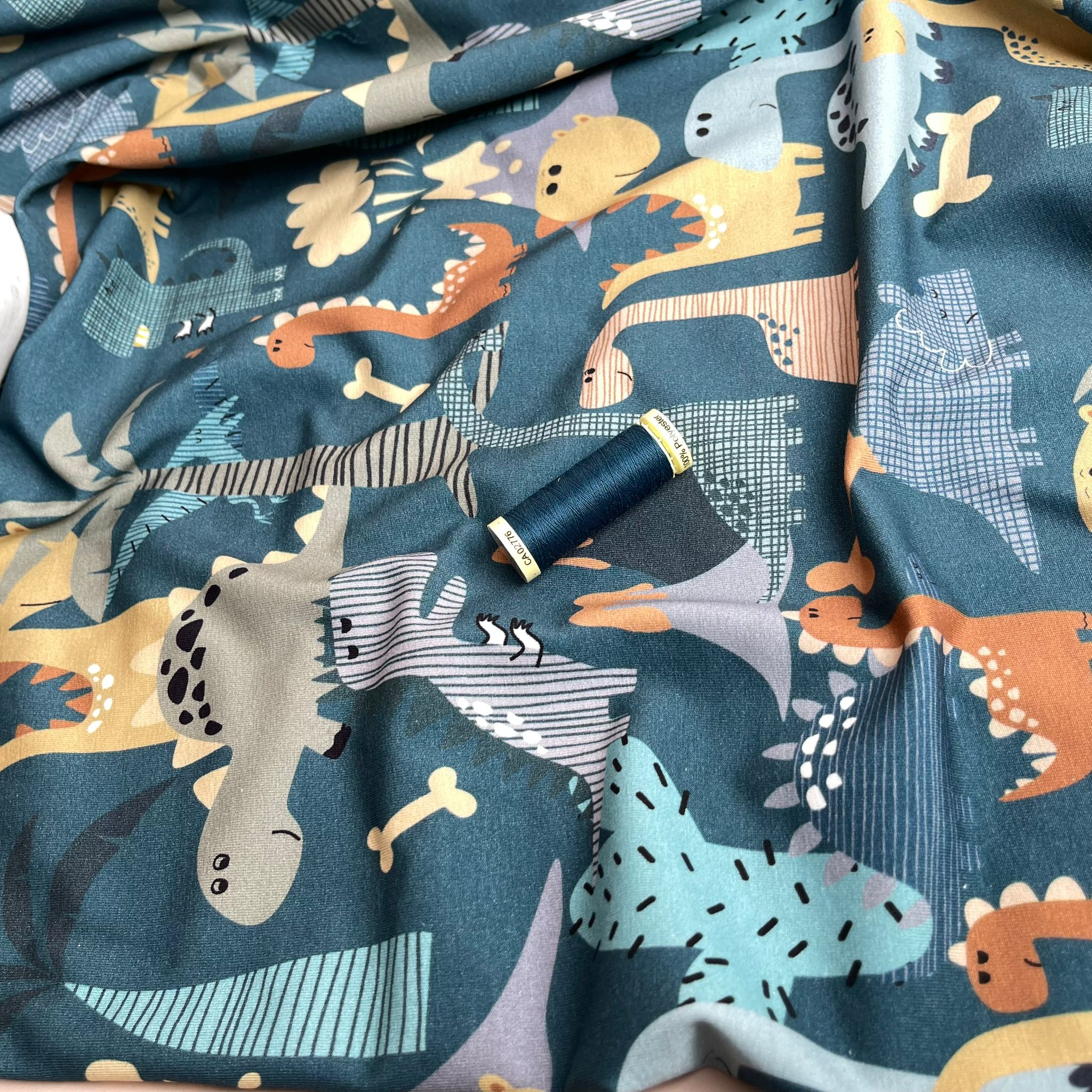 Danish Design - Dino Party Cotton Jersey Fabric