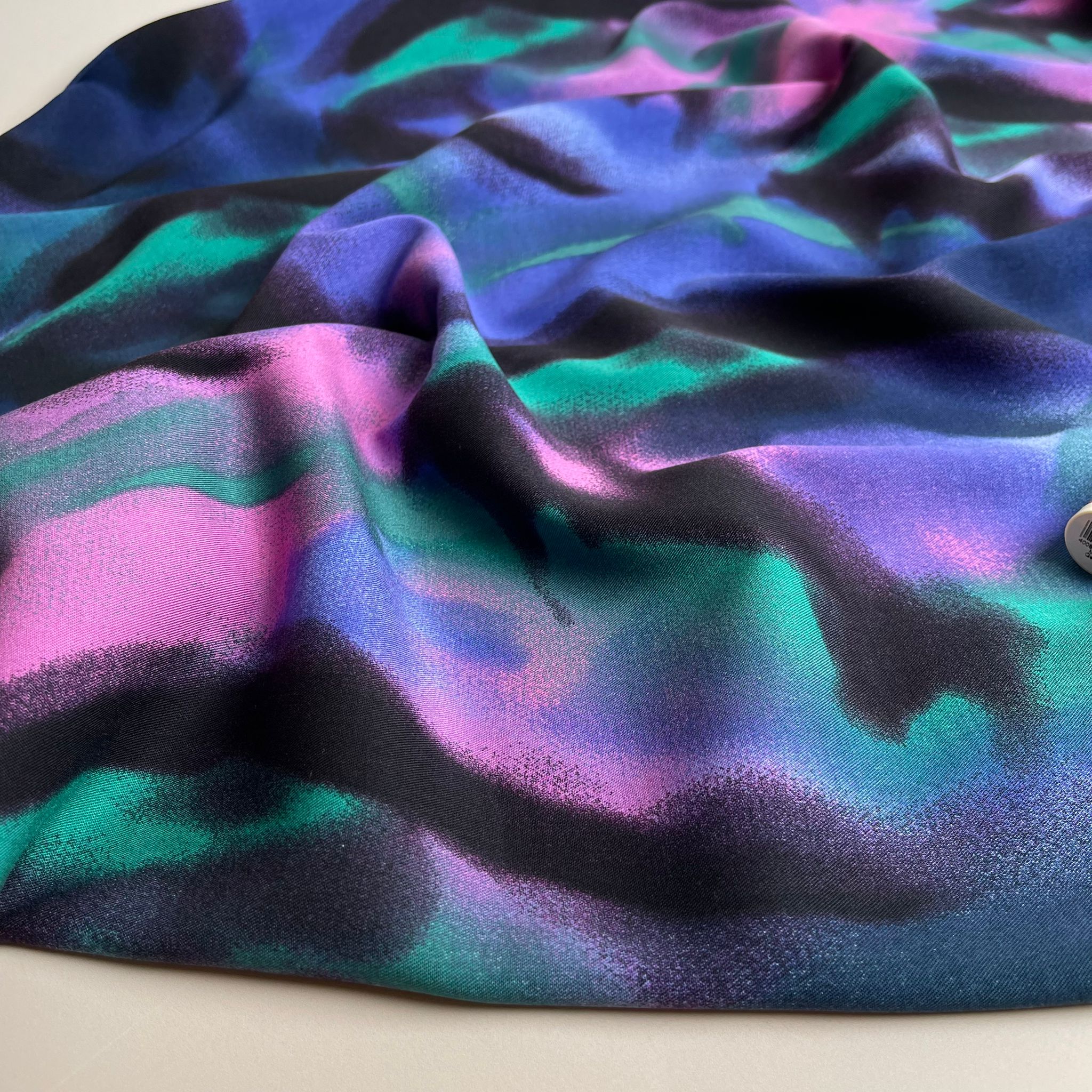 Rosella Hazy Waves in Purple Viscose Twill with Stretch