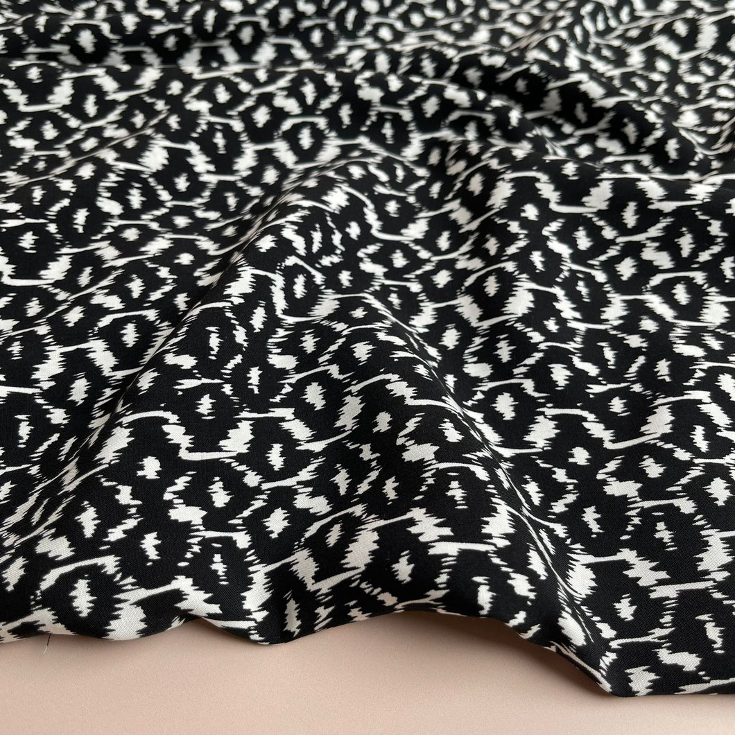 Black Honeycomb Viscose Fabric