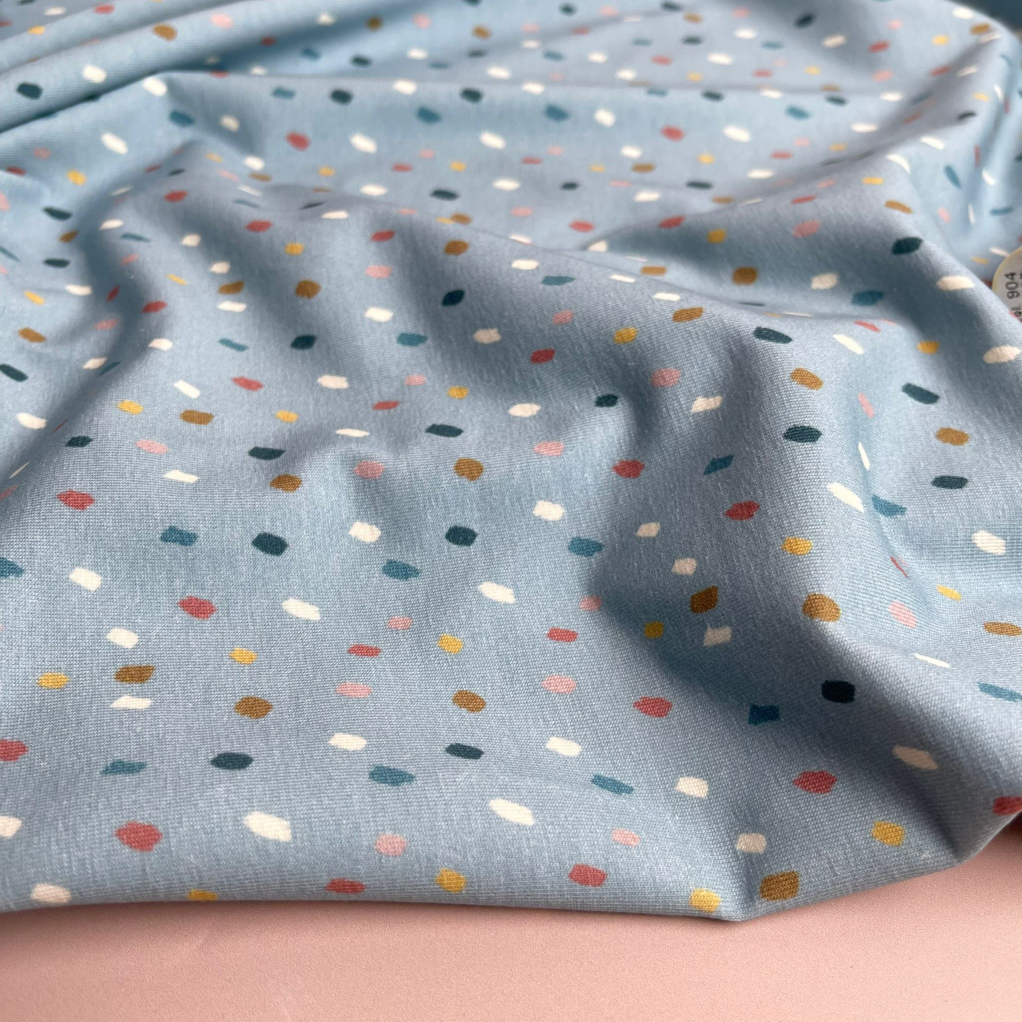 Danish Design - Neutral Raindrops Cotton Jersey Fabric