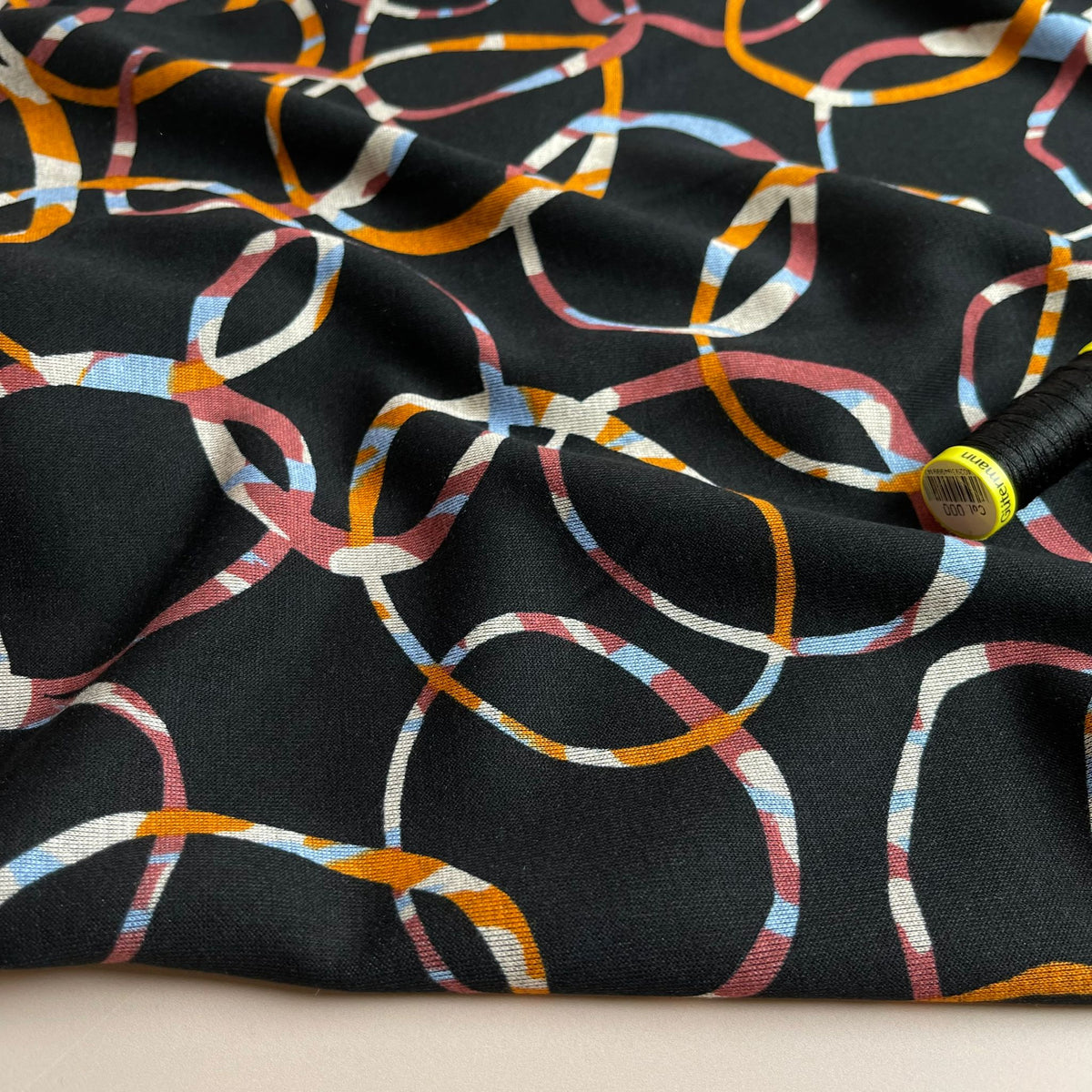 Sunset Loops Soft Ponte Interlock Jersey Fabric – Lamazi Fabrics