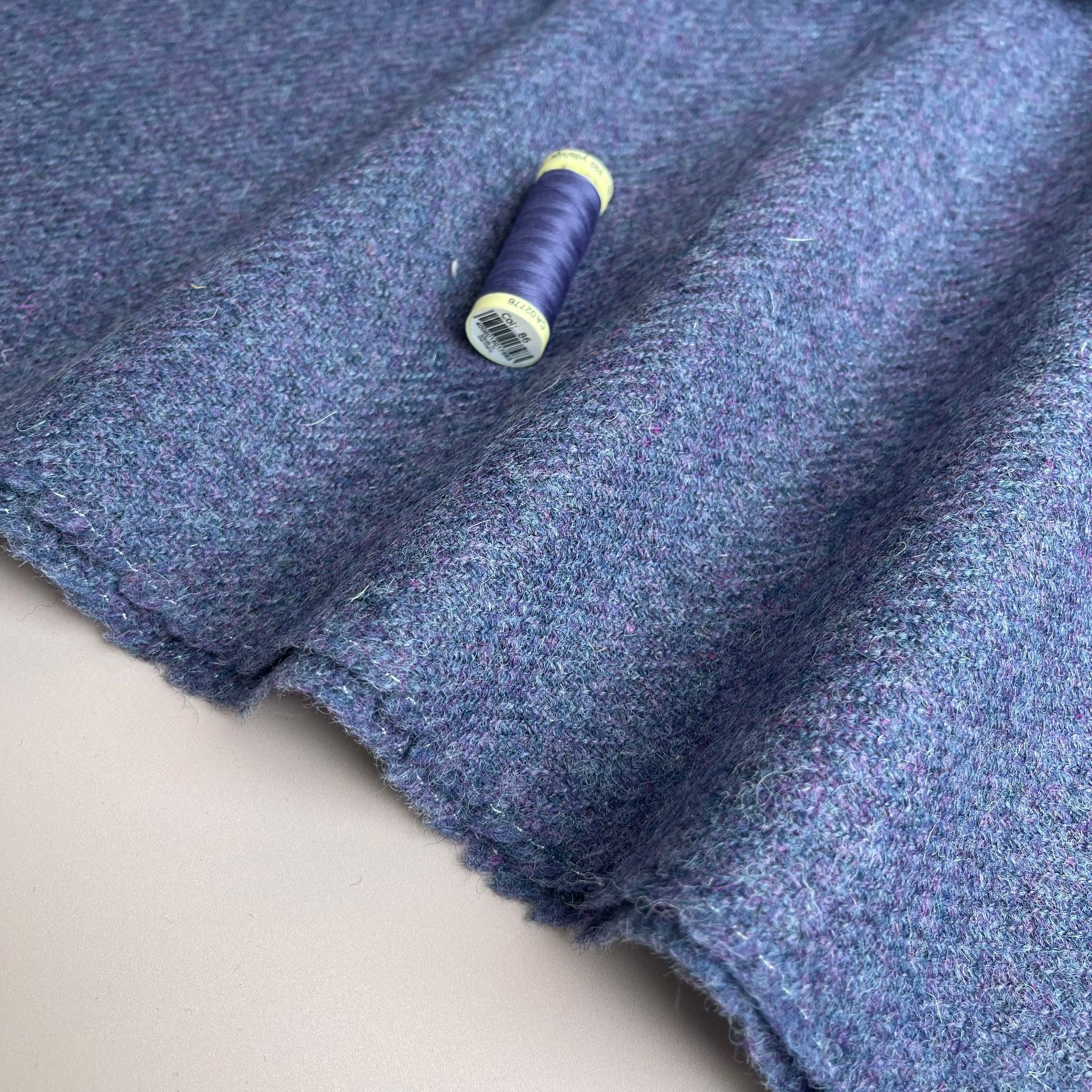 Deadstock Pure Wool Harris Tweed in Heron