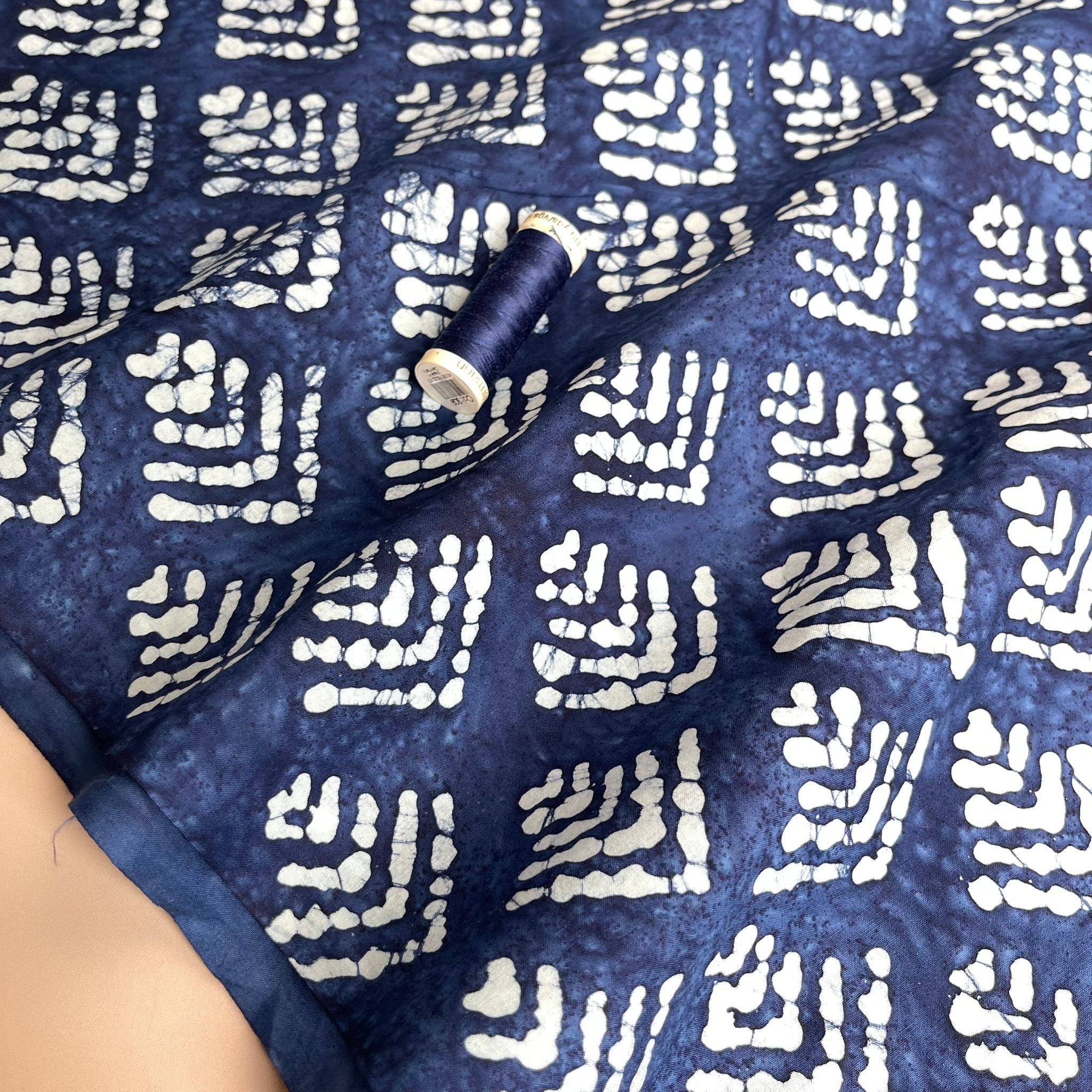 Batik Indigo Diamond Cotton Fabric