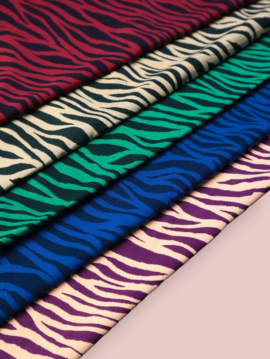 Mind The MAKER - Zebra Dune & Black Viscose Twill with LENZING™ ECOVERO™ fibres