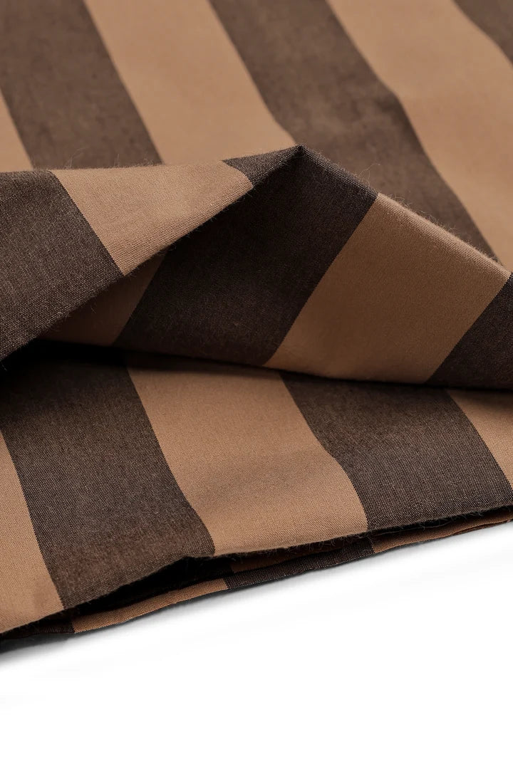 Atelier Brunette - Oat Chocolate Stripes Cotton Fabric