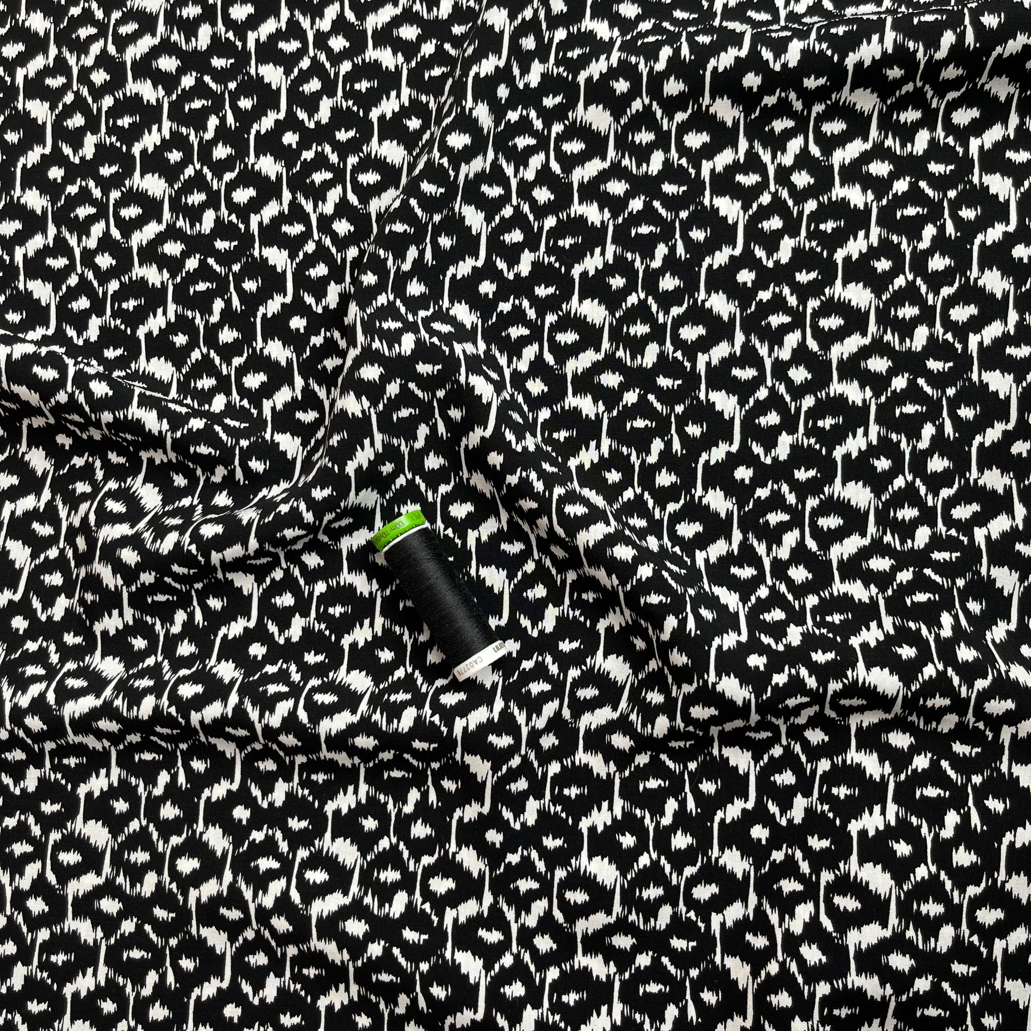 Black Honeycomb Viscose Fabric