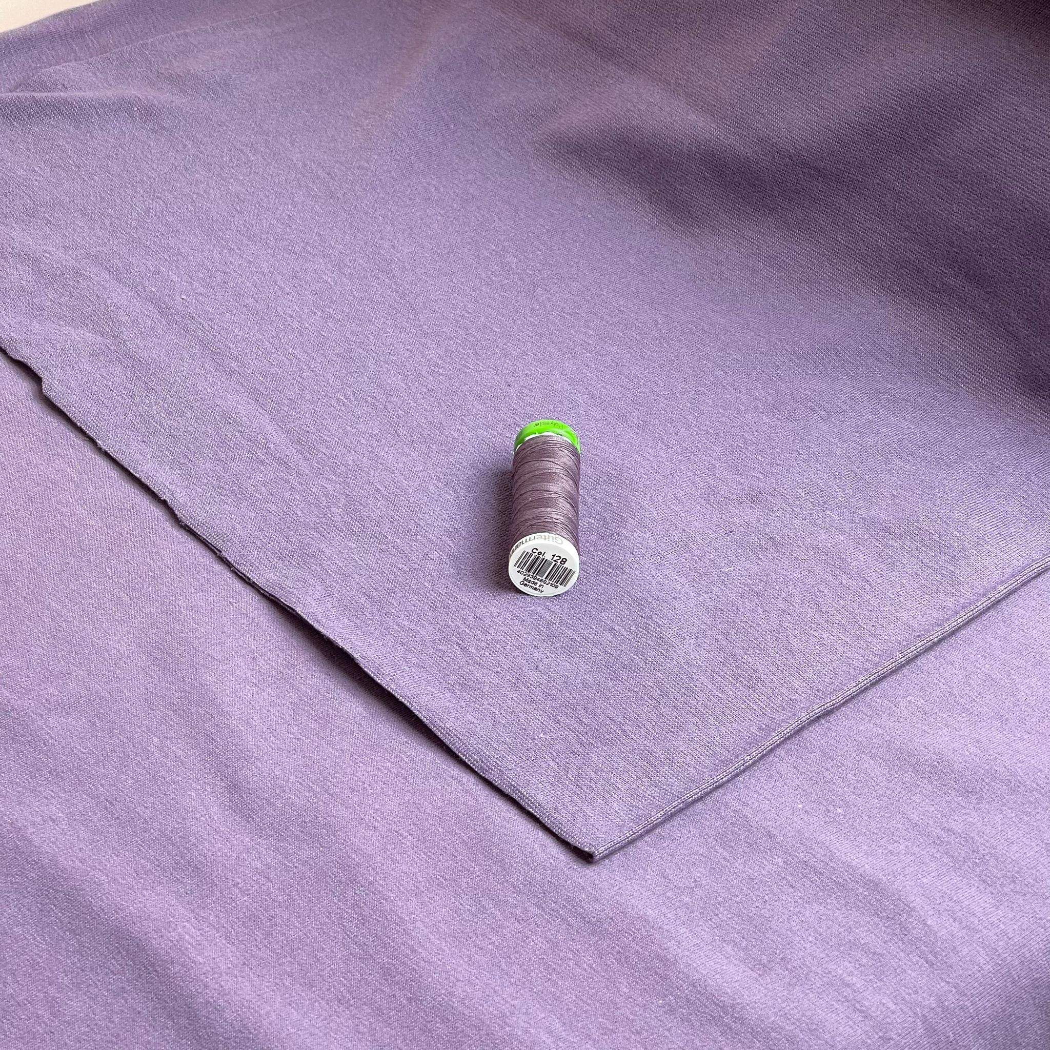 Peach Soft GOTS Organic Cotton Sweat-shirting in Grape