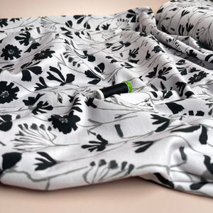 Danish Design - Monochrome Wildflowers Cotton Jersey