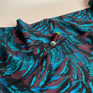 REMNANT 1.2 Metres - Rosella Typhoon in Petrol Viscose Twill with Stretch