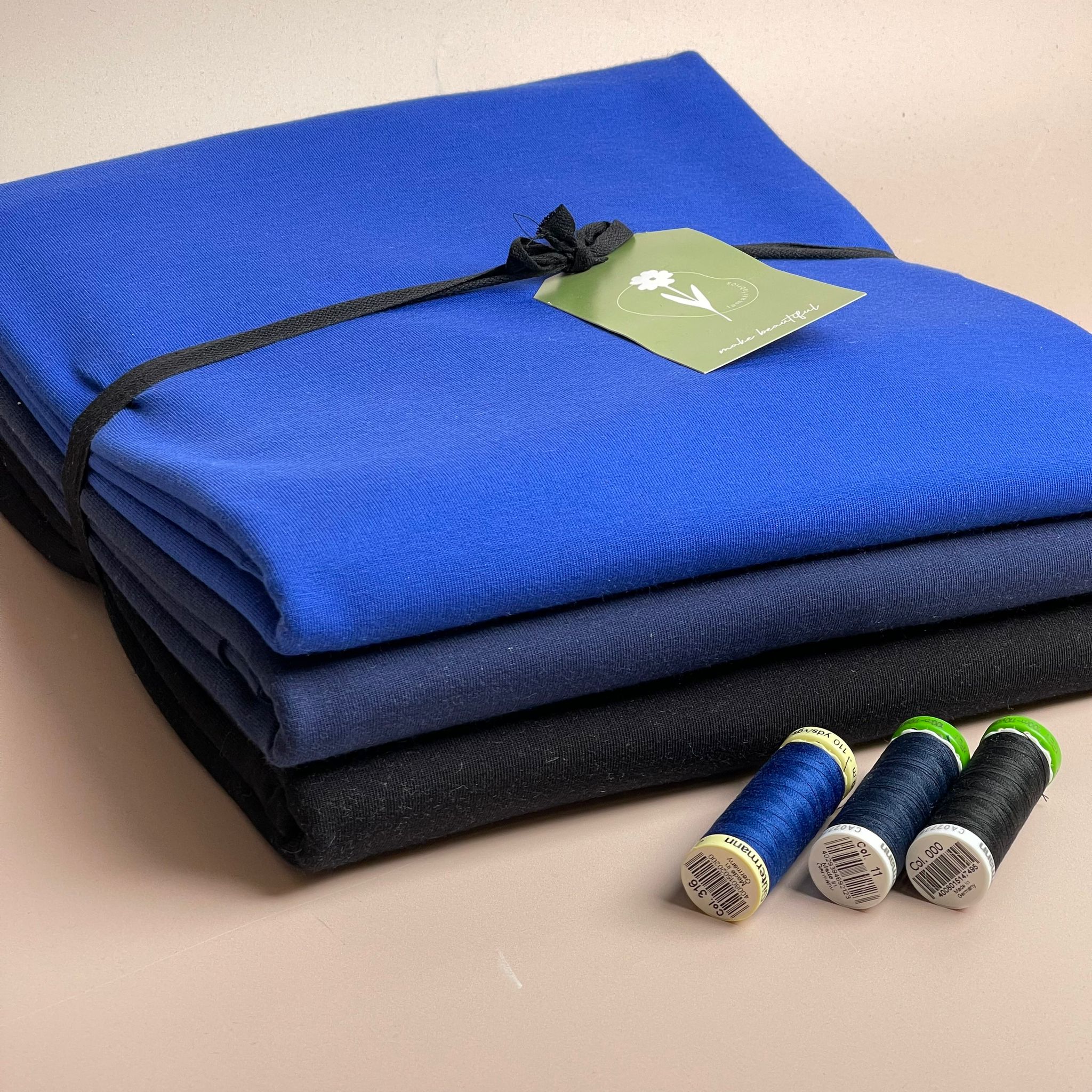 Colour Bundles - Classic Blues Essential Chic Cotton Jersey Fabrics