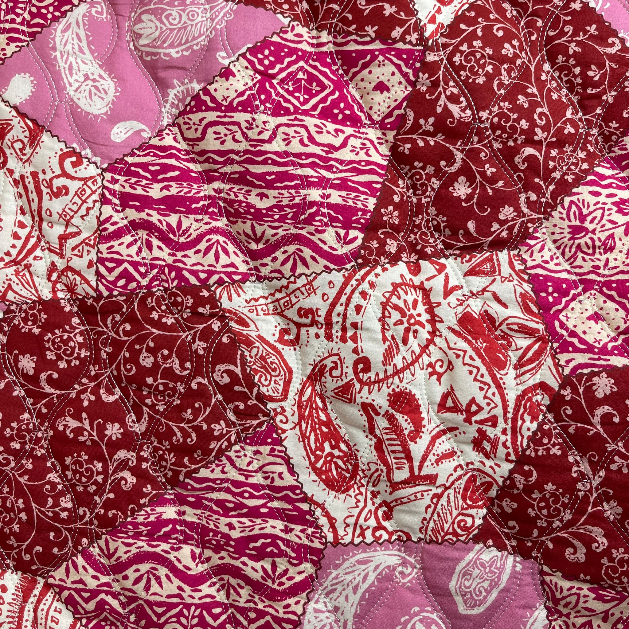 Patchwork Paisley Quilted Cotton Fabric