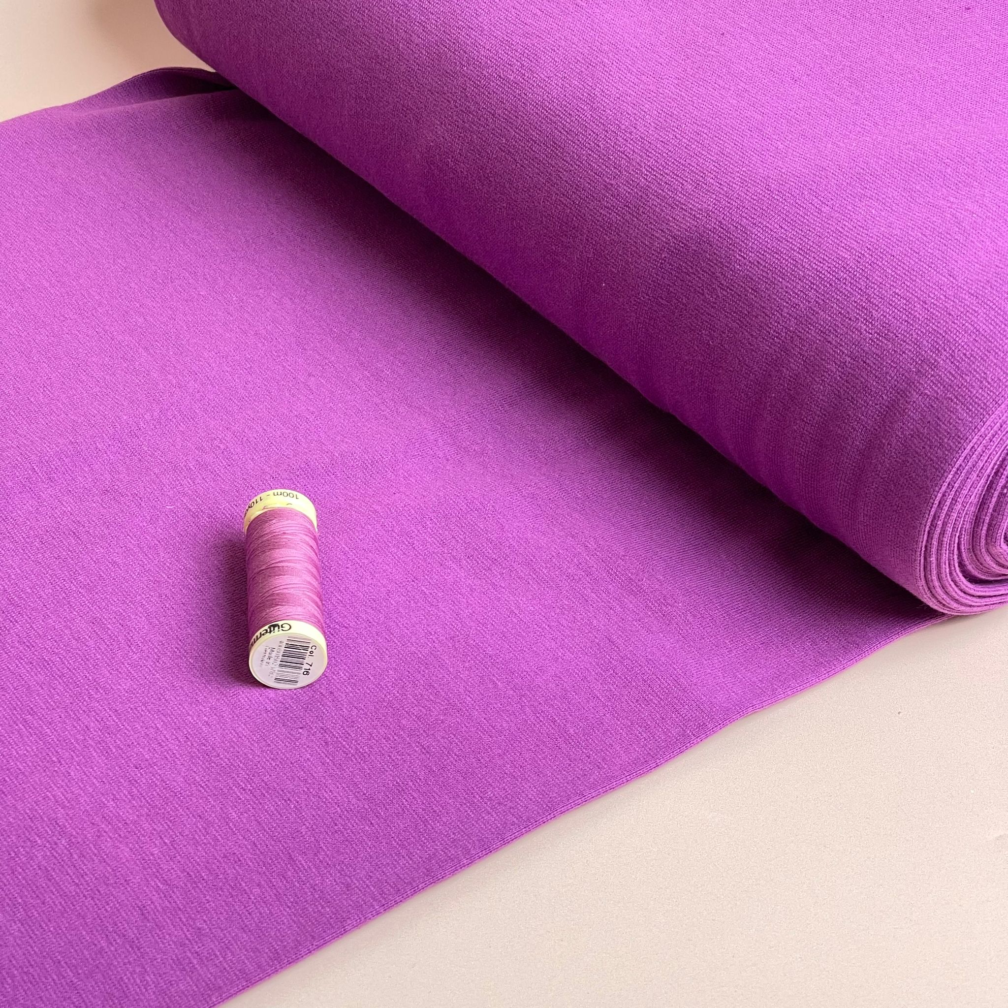 Violet Organic Tubular Cuff Ribbing