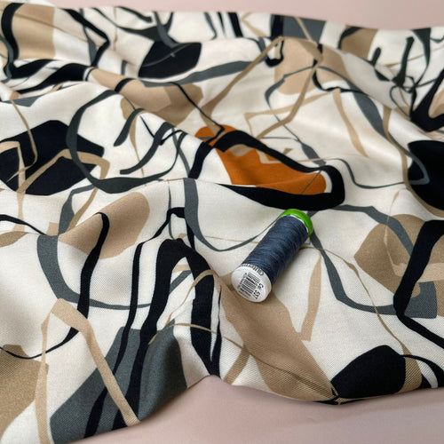 Light & Lush - Rustic Doodles Viscose Twill Fabric